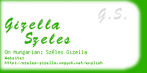 gizella szeles business card